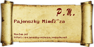 Pajenszky Mimóza névjegykártya